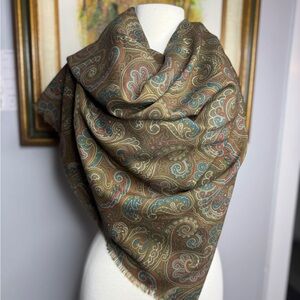 Vintage Paisley Large Patterned Scarf